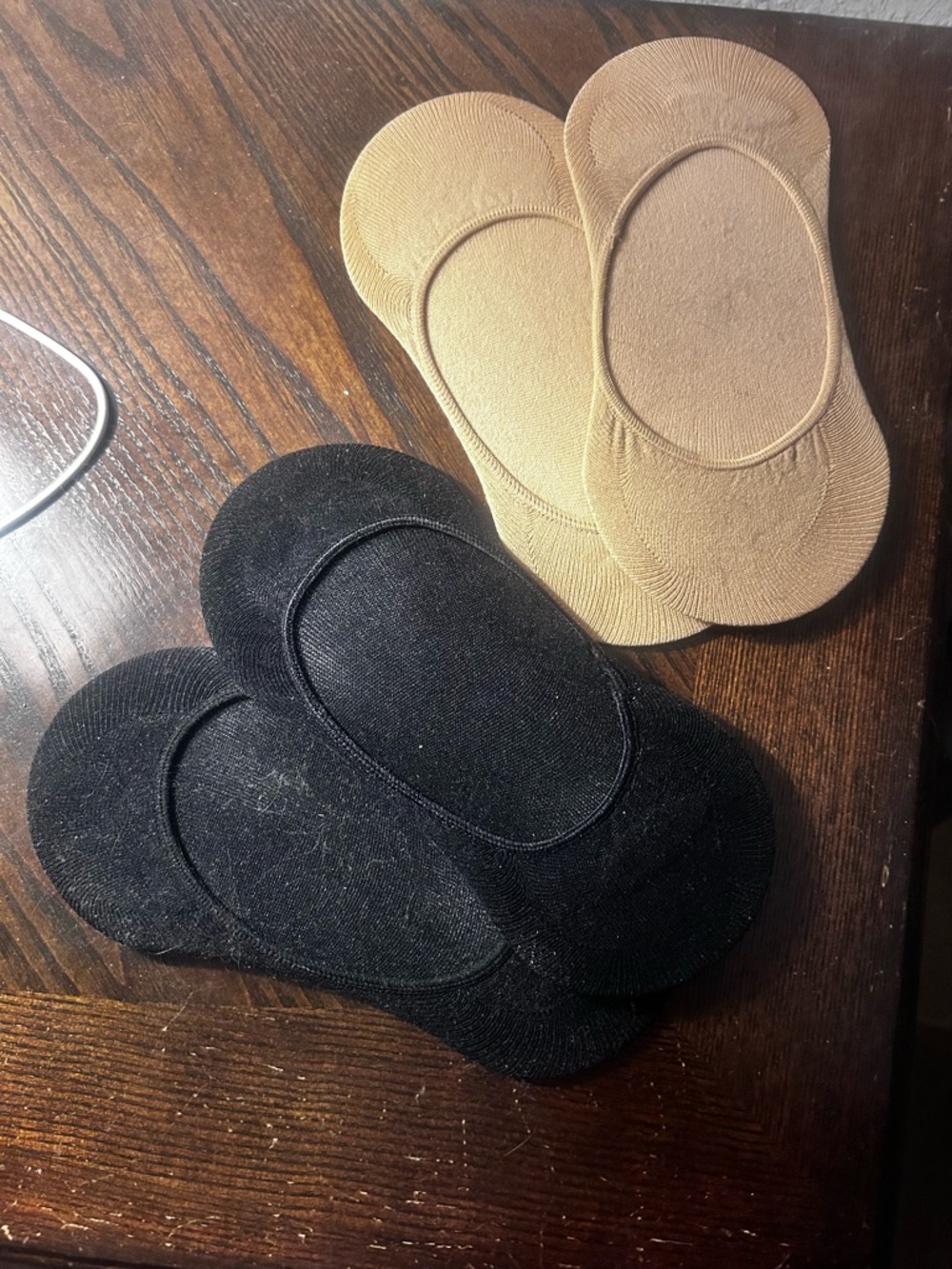No-Show Liner Socks - Black & Tan